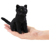 Pack of 3 Black Cat Finger Puppets