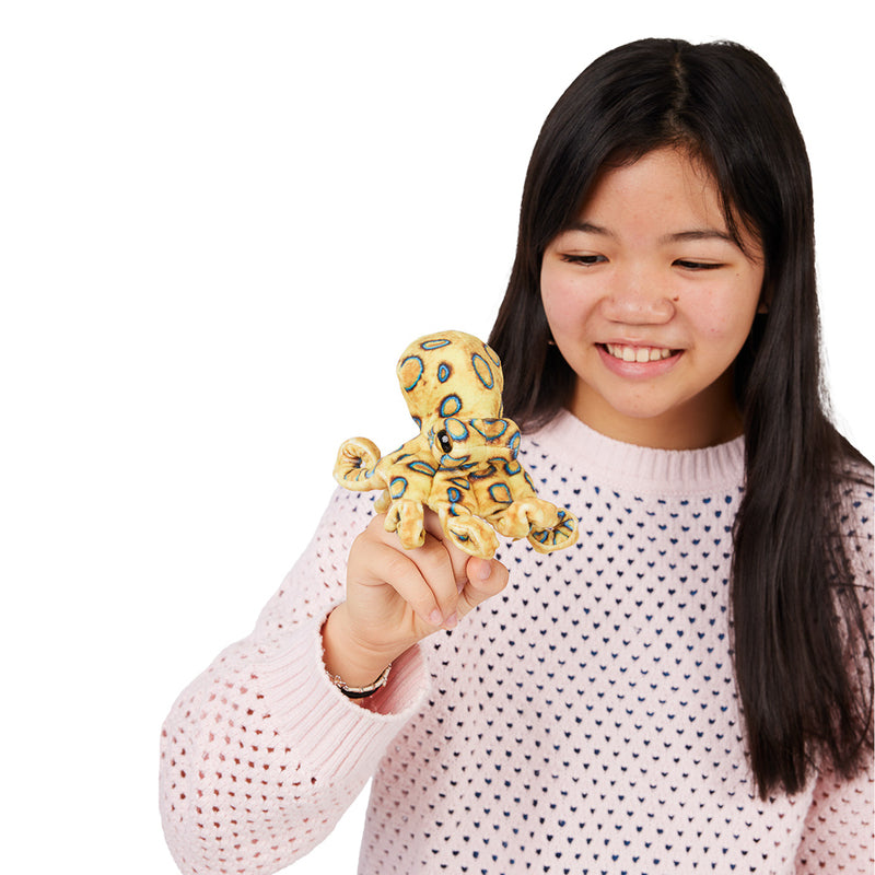 Pack of 3 Blue Ringed Octopus Finger Puppets