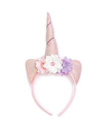 Pink Shimmer Unicorn Dress & Headband - Size 3-4