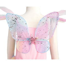 Rainbow Fairy Dress with Wings - Size 5-6