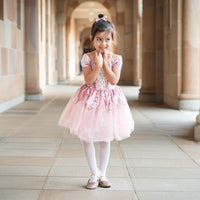 Dusty Rose Holiday Ballerina Dress - Size 3-4