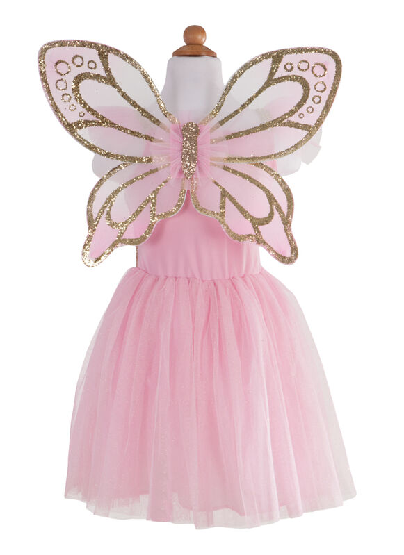 Gold Sequins Butterfly Dress & Wings - Size 5-7