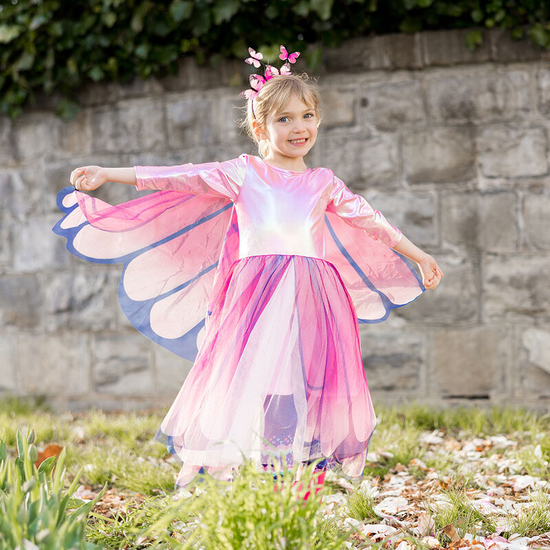 Pink Butterfly Twirl Dress with Wings Size 5-6