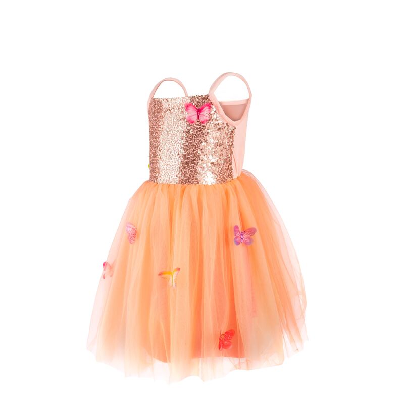 Butterfly Bliss Dress – Peach, Size 3–4
