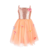 Butterfly Bliss Dress – Peach, Size 3–4