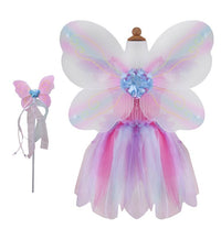 Pink Butterfly Dress & Wings with Wand - Size 5-6