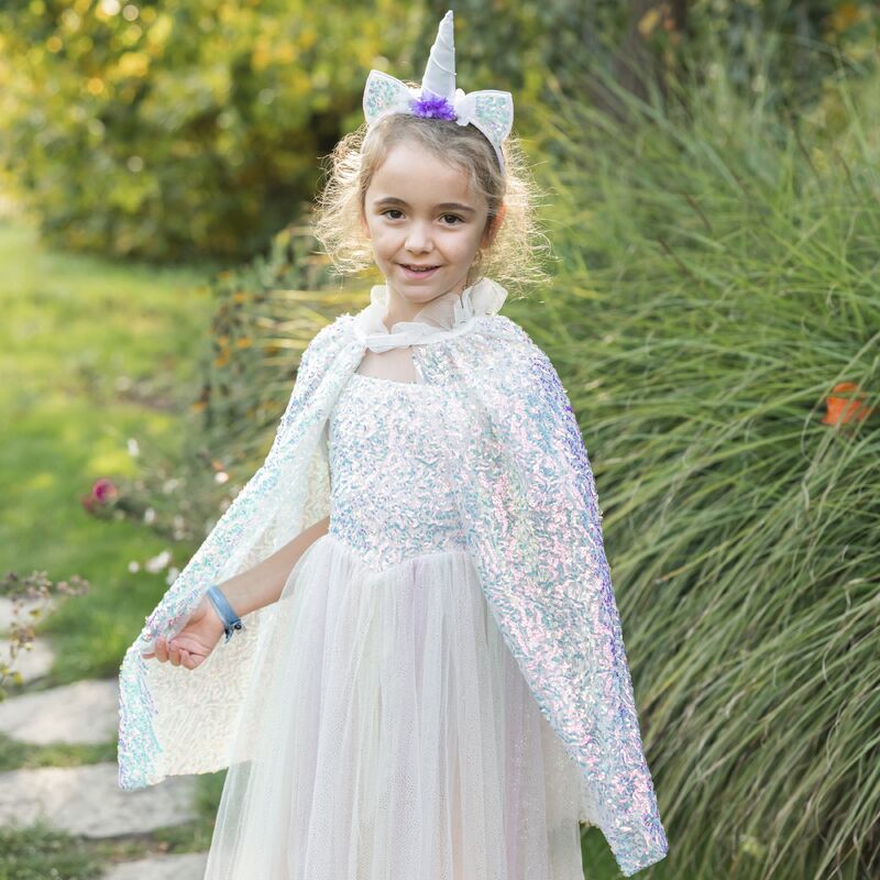 Unicorn Sparkle Cape & Headband – Size 4–6