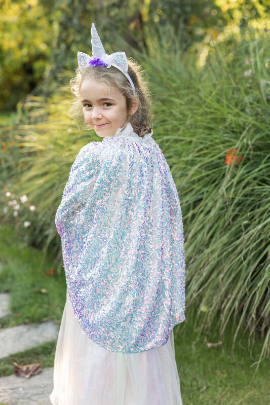 Unicorn Sparkle Cape & Headband – Size 4–6