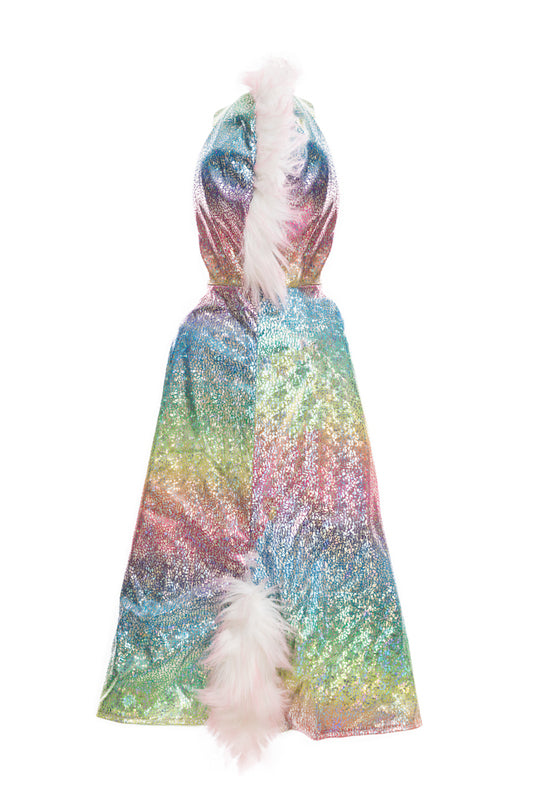 Rainbow Reversible Unicorn Dragon Cape Size 5-6