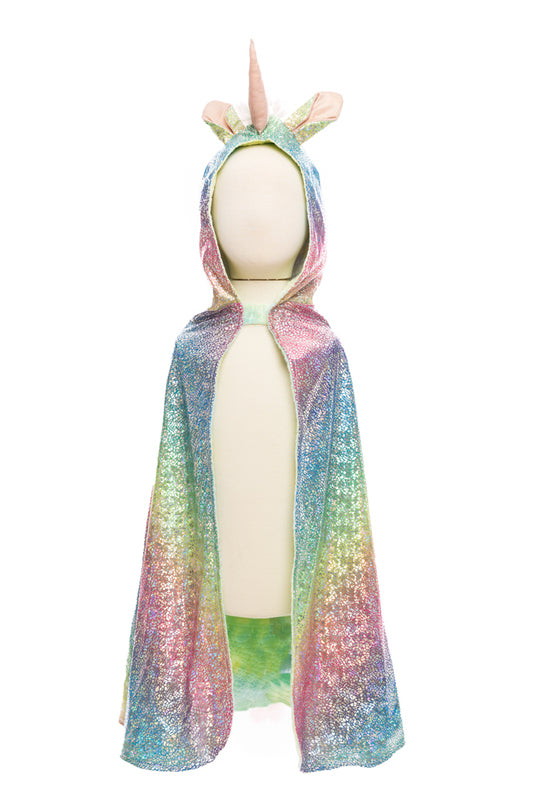 Rainbow Reversible Unicorn Dragon Cape Size 5-6