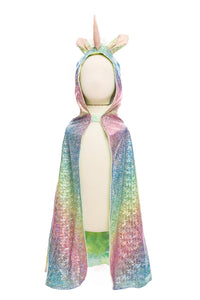 Rainbow Reversible Unicorn Dragon Cape Size 5-6