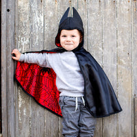 Toddler Reversible Spider & Bat Cape - Size 2-3
