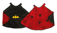 Reversible Spider & Bat Cape with Mask - Size 4-6