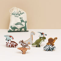Jurassic Stacking Dinosaurs & Bag - 10 Piece