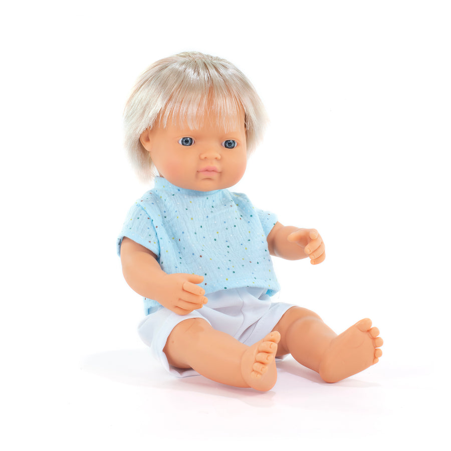 Miniland My Friends & Me Baby Doll Blond Boy 38cm
