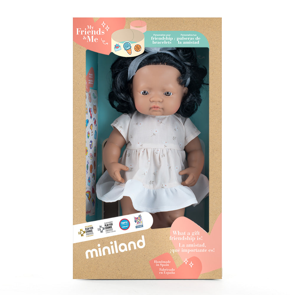 Miniland My Friends & Me Baby Doll Latin Girl 38cm