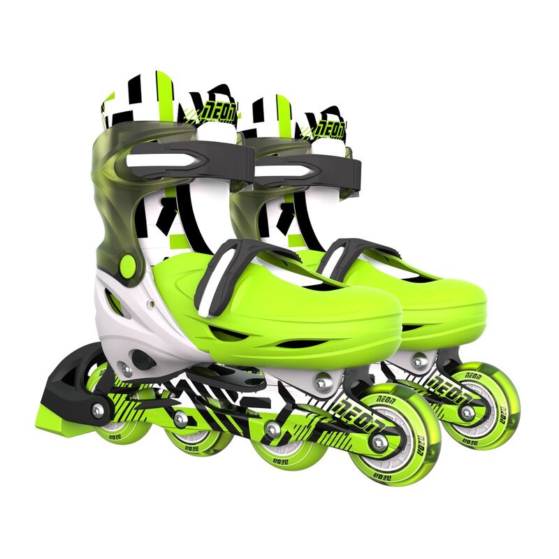 Neon In line Skates 3-6 Goteki Green & Black