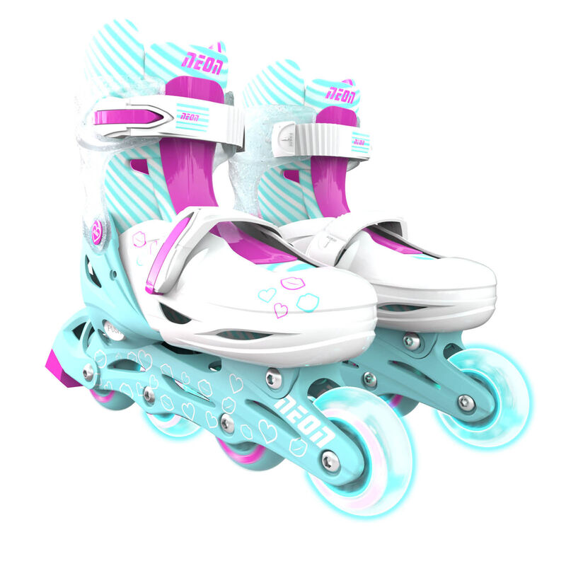 Neon Inline Skates Teal & Pink (Size 3-6)