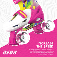 Neon Combo Skates (Size 12-2) Pink & Yellow