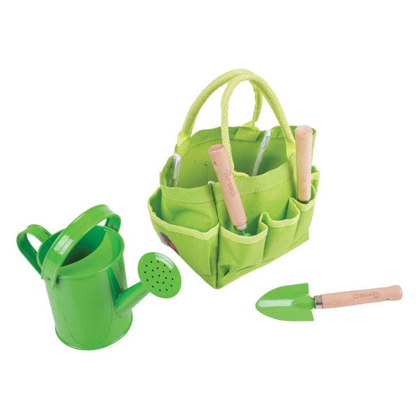BigJigs Occupations Small Garden Child&#039;s Tote Bag with Watering Can & Tools