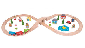 BigJigs Train Sets Bigjigs - Figure of Eight Train Set 40 Pieces