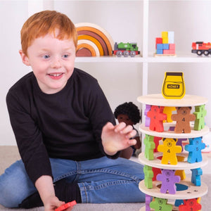 BigJigs Wooden Blocks Tumbling Teddies
