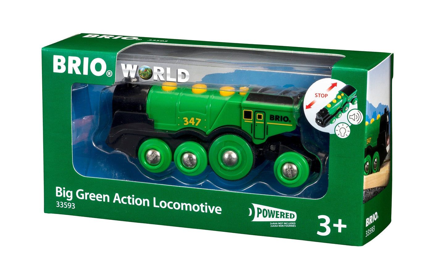 Brio Train Set Accessories BRIO Battery - Big Green Action Locomotive
