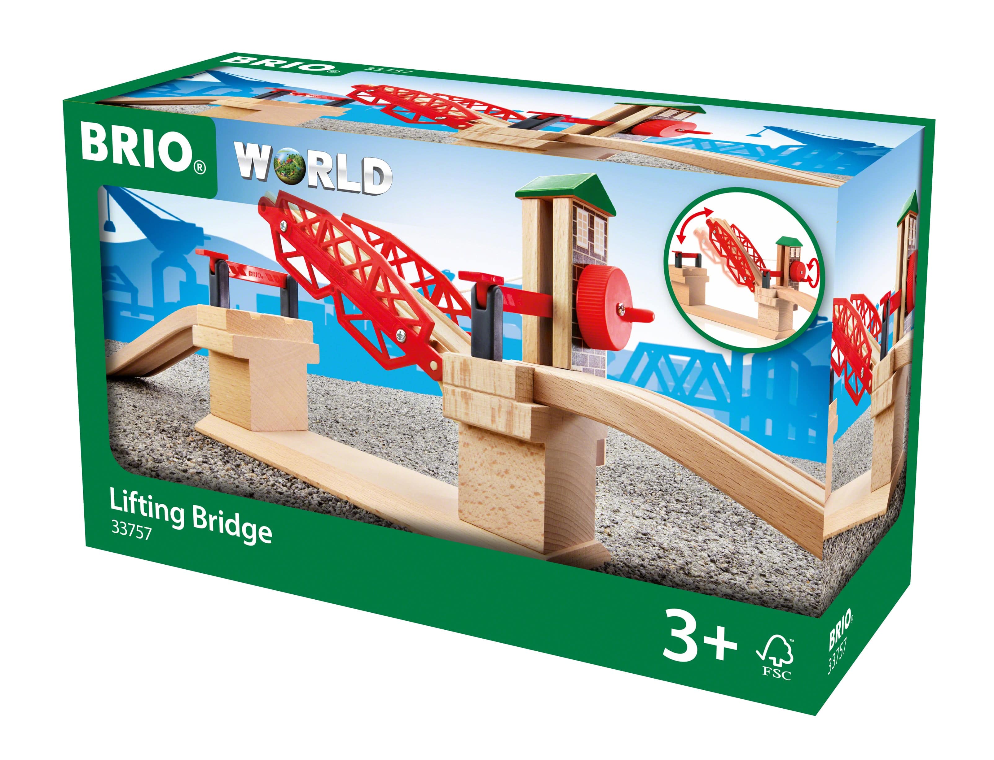 Brio Train Set Accessories BRIO Bridge - Lifting Bridge- 3 pieces
