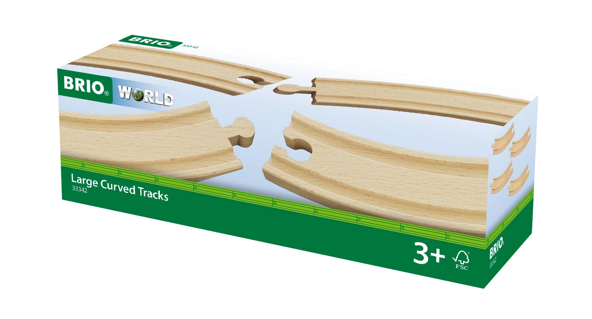 Brio Train Set Accessories BRIO Tracks - Large Curved Tracks- 4 pieces