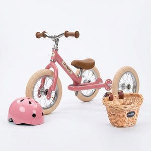 Trybike Pink, Helmet and Basket Bundle