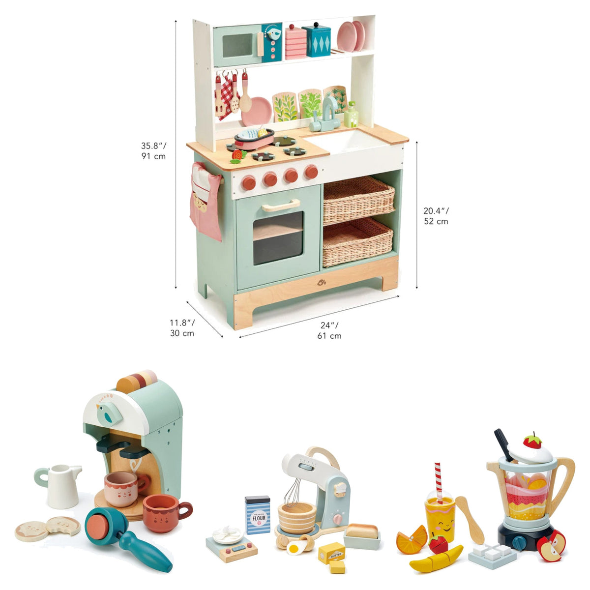 Tender Leaf Mini Chef Kitchen Range Cook & Café bundle