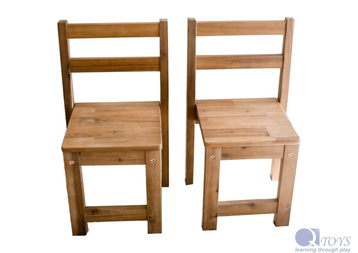 Stackable Acacia Standard Chairs – Set of 2