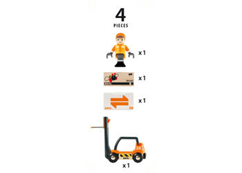 BRIO Vehicle - Forklift 4 pieces