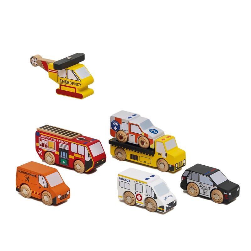 Le Toy Van Emergency Helicopter & Rescue Cars