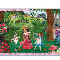 Djeco Floor Puzzles Alice in Wonderland 50pc Silhouette Puzzle