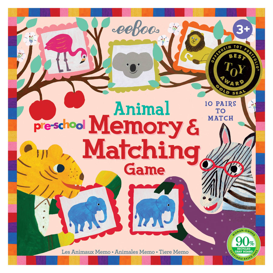 Eeboo Board & Card Games eeBoo Pre-School Animal Memory & Matching Game