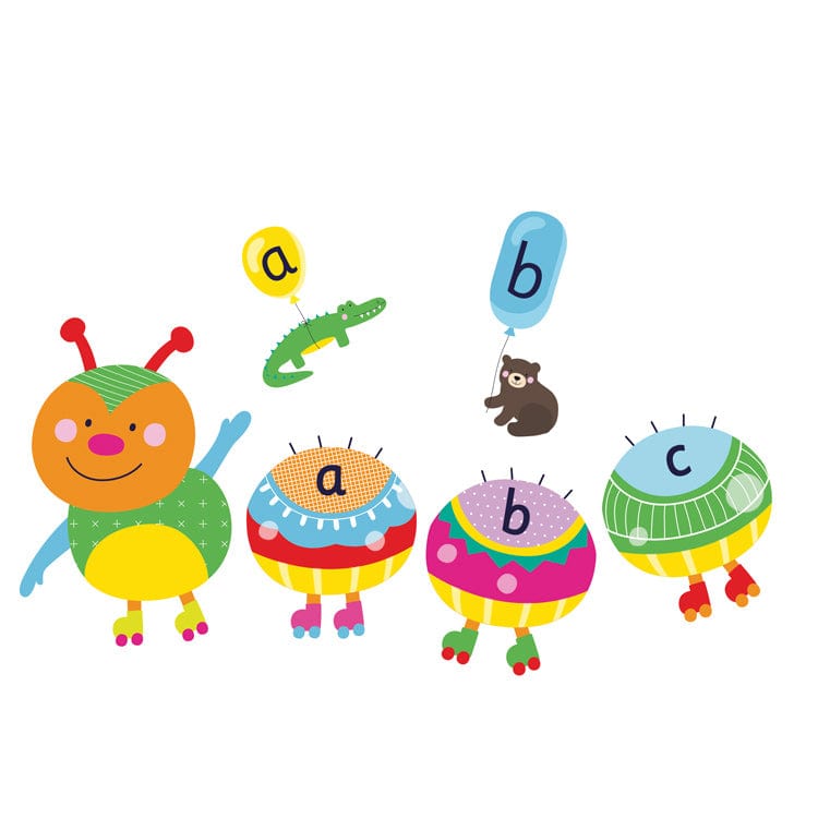 Fiesta Crafts Literacy Fiesta Crafts - Alphabet Caterpillar Wall Stickers