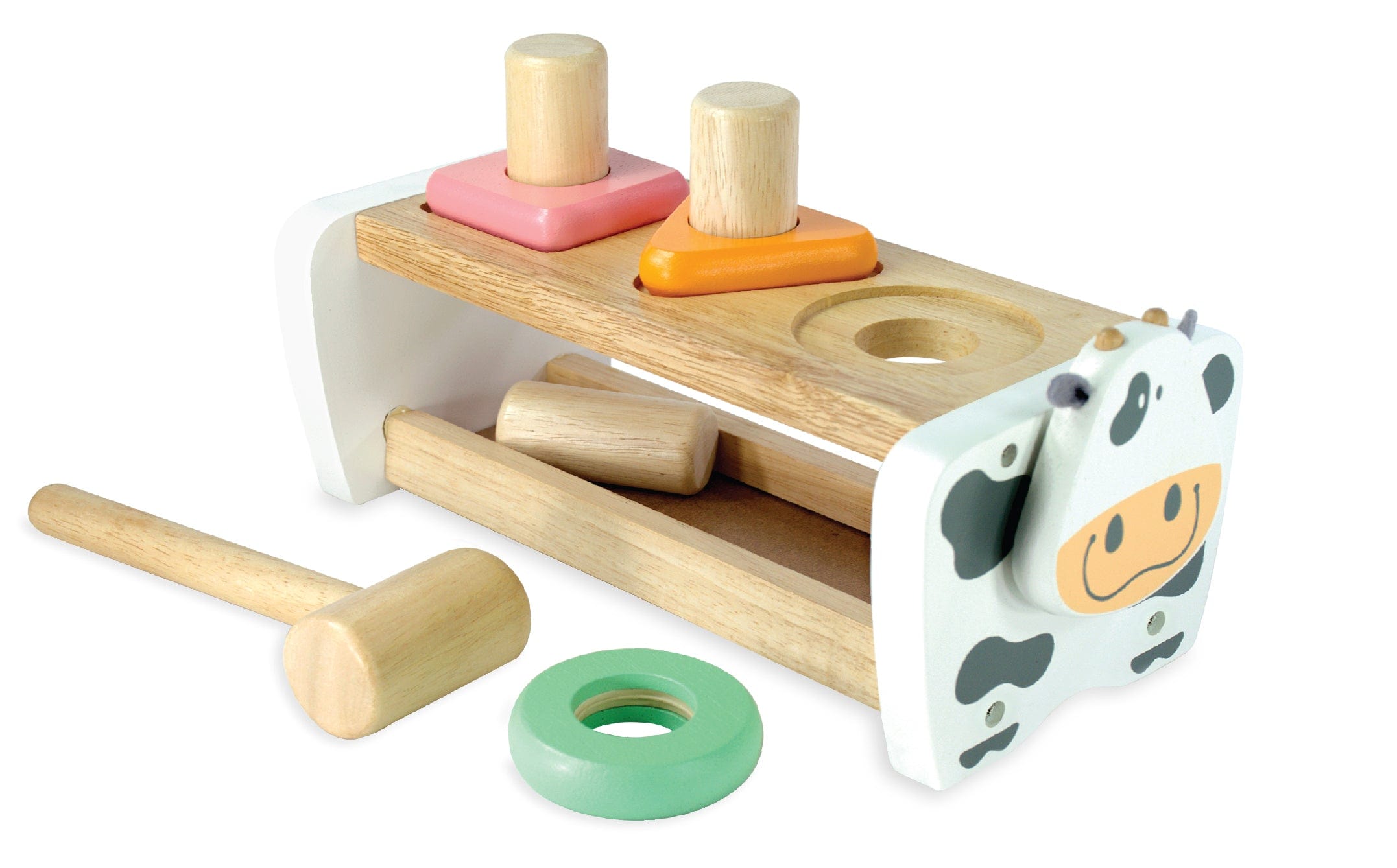 Im Toy Blocks Cow Hammer Bench - Pastel