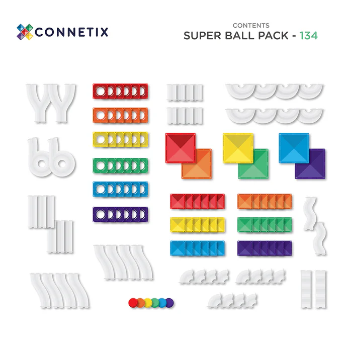 Connetix Super Ball Run Pack 134 pc