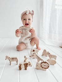 Wooden animals set of 12