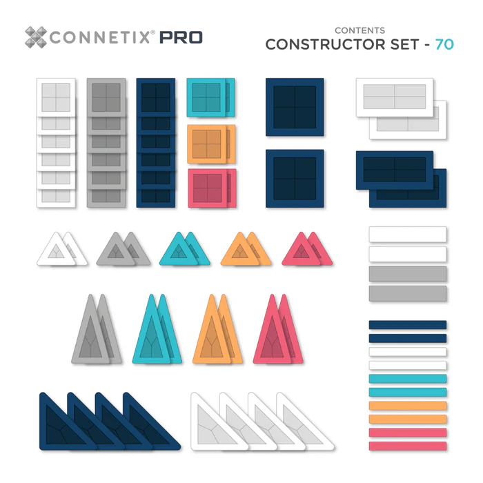 Connetix Tiles Pro Constructor Set 70 Piece