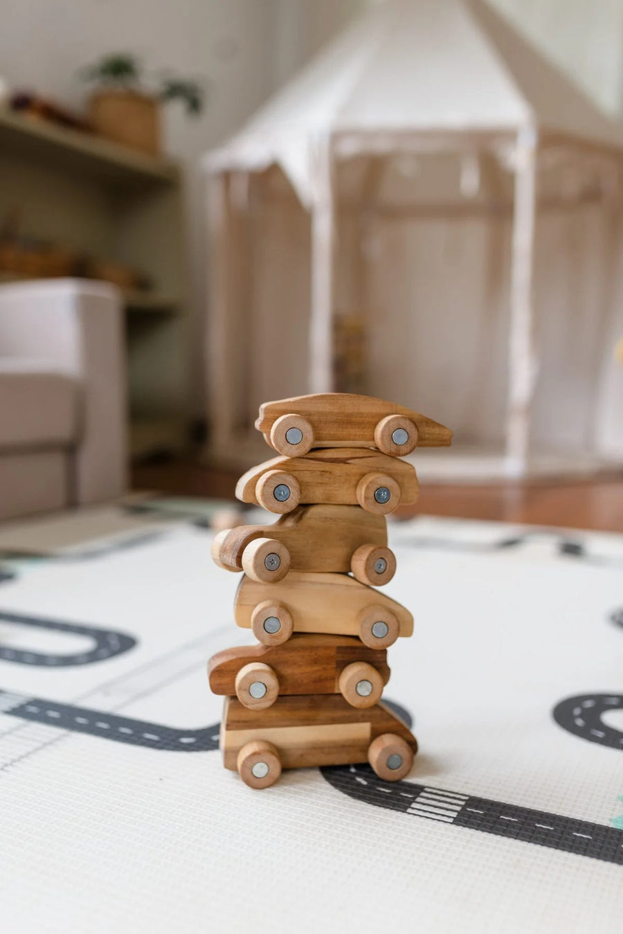 Qtoys Wooden Car Play Set