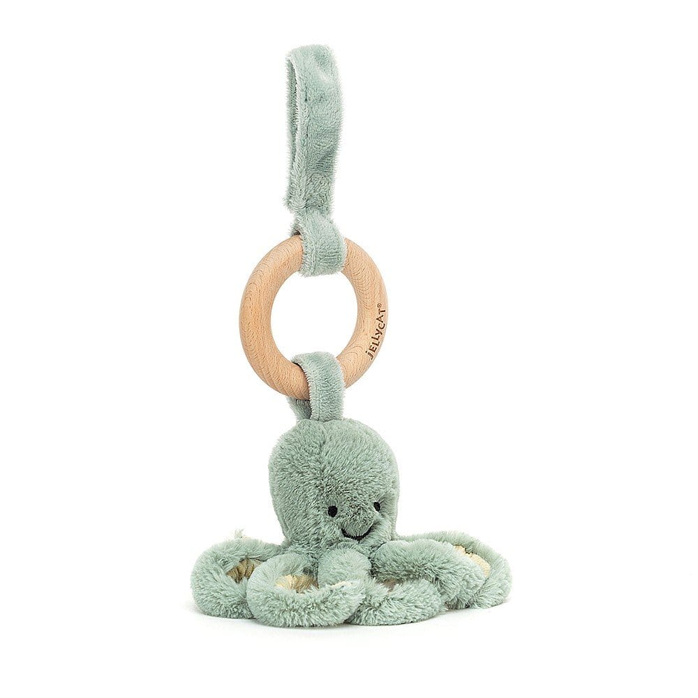 Jellycat Teddy Bears and Soft Toys Jellycat Odyssey Octopus Wooden Ring Green