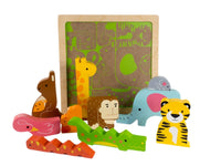 Kiddie Connect Wooden Puzzles Wild in the jungle puzzle