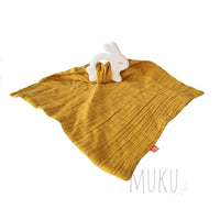 Kikadu Rabbit with Towel Mustard