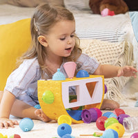 Lalaboom Blocks Lalaboom Shape Sorter and Beads