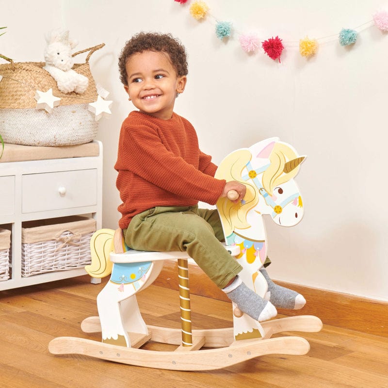 Le Toy Van Balance Boards & More Petilou Rocking Horse Unicorn Carousel