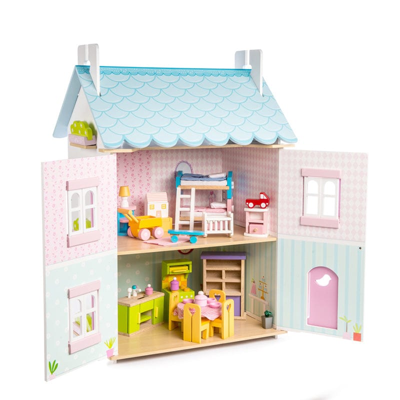 Le Toy Van Doll Houses and Furniture Le Toy Van Blue Bird Cottage Doll House with Furniture