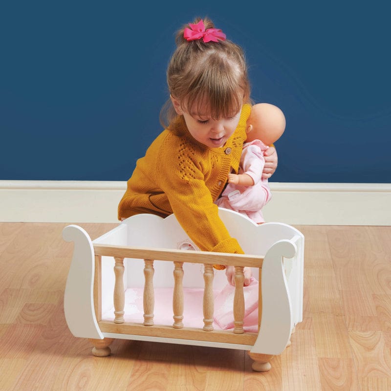 Le Toy Van Dolls and Accessories Honeybake Dolly Cot Sleigh - Damaged Box Cot Fine