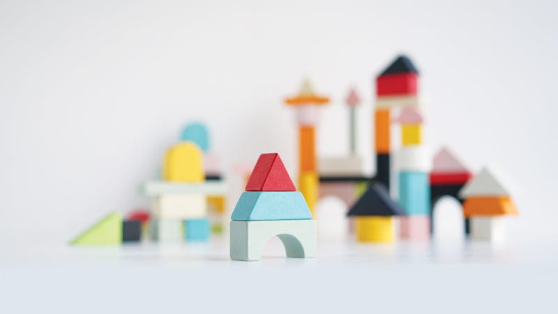 Le Toy Van Wooden Blocks Petilou 60 piece Building Blocks Set & Bag